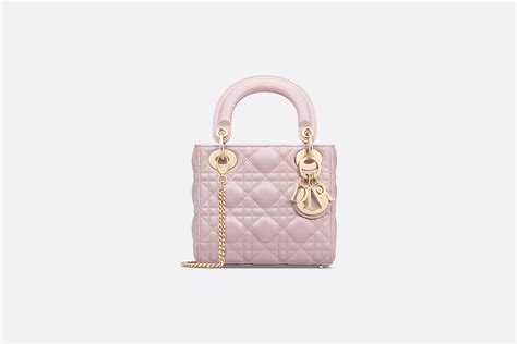 what fits in a mini lady dior|Mini Lady Dior Bag Latte Cannage Lam.